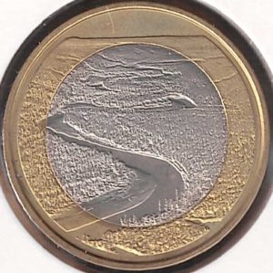 2018 Finlandia € 5 - Paesaggi - 7 - OSTROBOTNIA Il fiume Oulankajoki