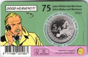 2021 Belgio € 5 Blake e Mortimer Card - immagine 3