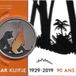2019 Belgio € 5 Tin-Tin Card con inserto colorato
