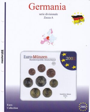 2002 Germania Divisionale 8 valori 5 zecche FdC Aggiornamento Masterphil