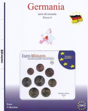 2003 Germania Divisionale 8 valori 5 zecche FdC Aggiornamento Masterphil