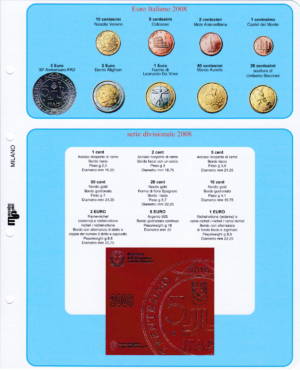 2008 Italia Serie Zecca 9 valori con Argento Aggiornamento Masterphil