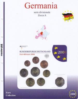 2008 Germania Divisionale 9 valori 5 zecche FdC Aggiornamento Masterphil