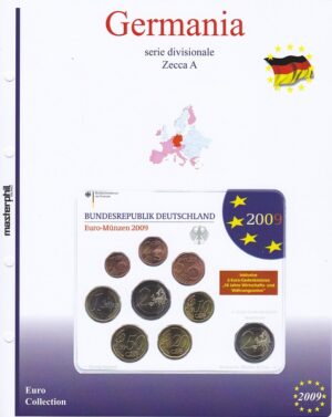 2009 Germania Divisionale 9 valori 5 zecche FdC Aggiornamento Masterphil