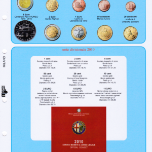 2010 Italia Serie Zecca 10 valori con Argento Aggiornamento Masterphil
