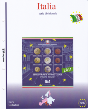 2011 Italia Serie Zecca 9 valori Aggiornamento Masterphil