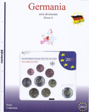 2011 Germania Divisionale 9 valori 5 zecche FdC Aggiornamento Masterphil