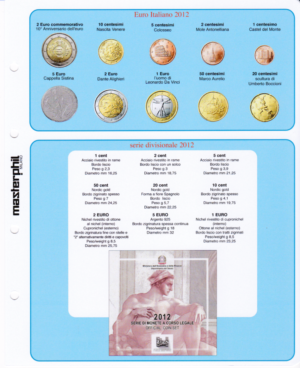 2012 Italia Serie Zecca 10 valori con Argento Aggiornamento Masterphil