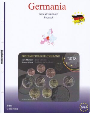 2018 Germania Divisionale 9 valori 5 zecche FdC Aggiornamento Masterphil