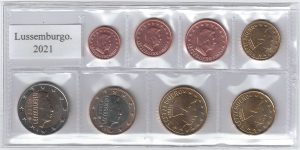 2021 Lussemburgo Serie annuale 8 valori sfusi