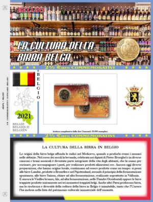2021 Belgio € 2,50 Cultura della Birra Belga Card Aggiornamento Abafil