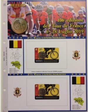 2019 Belgio € 2 e 1/2 Tour de France in Card Aggiornamento Abafil doppia lingua