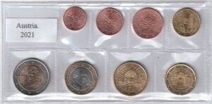 2021 Austria Serie annuale 8 valori sfusa