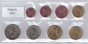 2021 Francia Serie annuale 8 valori sfusi