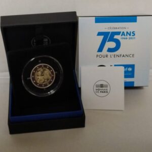 2021 Francia € 2 75° Anniversario UNICEF Fondo Specchio