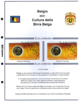 2021 Belgio € 2,50 Cultura della Birra Belga in Card Aggiornamento Masterphil doppia lingua