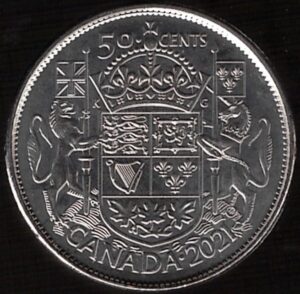 2021 Canada 0.50 Dollari 100° dello stemma Canadese