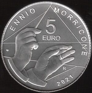 2021 Italia € 5 Ennio Morricone FdC Argento - immagine 2