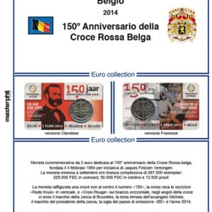 2014 Belgio € 2 Croce Rossa in Card Aggiornamento Masterphil
