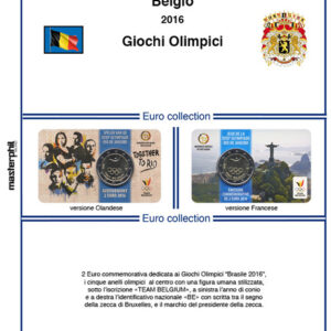 2016 Belgio € 2 Rio in Card Aggiornamento Masterphil