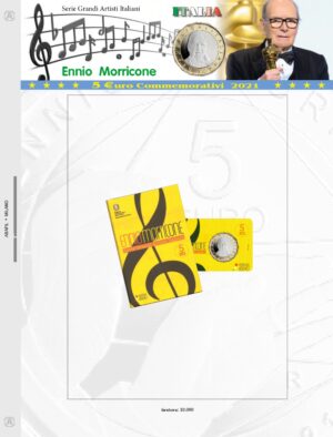 2021 Italia € 5 Ennio Morricone Aggiornamento Abafil