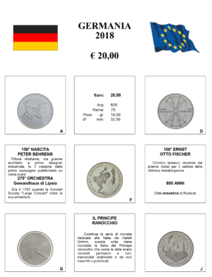 2018 Germania € 20 Aggiornamento Monetando