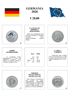 2020 Germania € 20 Aggiornamento Monetando