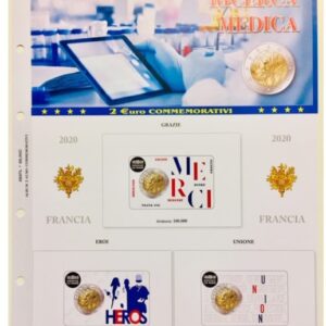 2020 Francia € 2 Professioni Sanitarie - Set tre card Aggiornamento Abafil