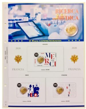 2020 Francia € 2 Professioni Sanitarie - Set tre card Aggiornamento Abafil