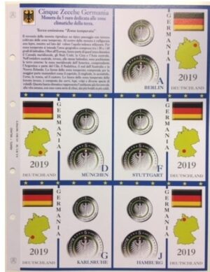 2019 Germania € 5 polimero Zona Temperata Verde Aggiornamento Abafil 5 Zecche