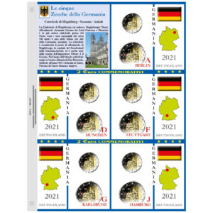 2021 Germania € 2 Sassonia Aggiornamento Abafil