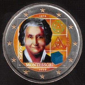 2020 Italia € 2 Maria Montessori Colore