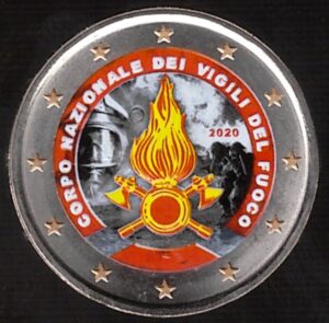 2020 Italia € 2 Vigili del Fuoco Colore