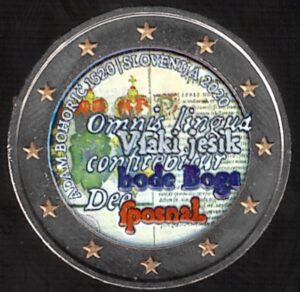 2020 Slovenia € 2 500° Anniversario della nascita di Adam Bohoric Colore