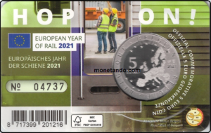 2021 Belgio € 5 Anno EU del Treno Card - immagine 2