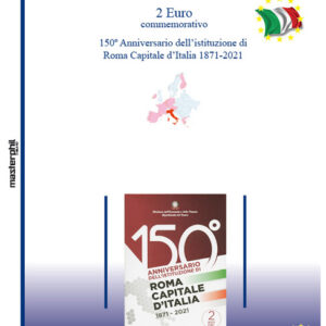 2021 Italia € 2  Coin card 150° Roma Capitale Aggiornamento Masterphil