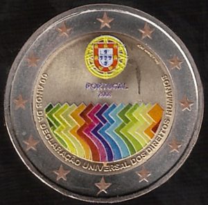 2008 Portogallo € 2 Diritti Umani Colore