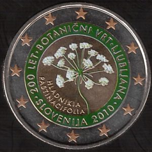 2010 Slovenia € 2 Orto Botanico Colore