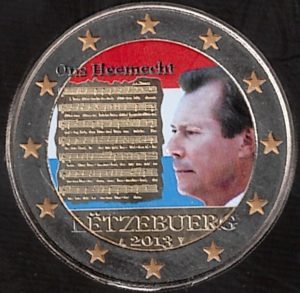 2013 Lussemburgo € 2 Inno Nazionale Colore