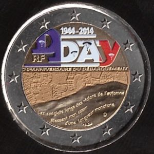 2014 Francia € 2 D-Day Colore