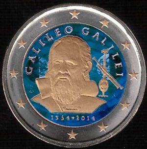 2014 Italia € 2 Galileo Galilei Colore