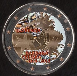 2014 Slovenia € 2 Barbara di Ciljie Colore