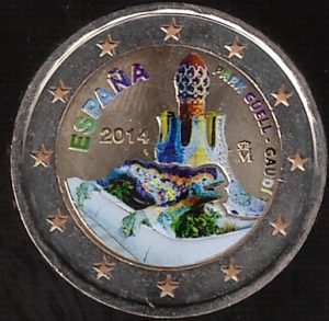 2014 Spagna € 2 Gaudì Colore