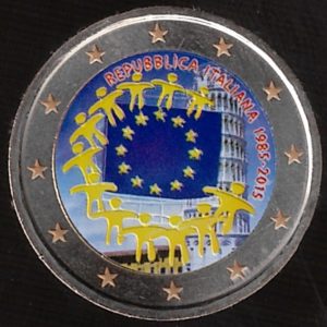 2015 Italia € 2 30° Bandiera Europea Colore
