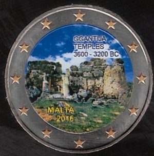 2016 Malta € 2 Templi di Gigantia Colore