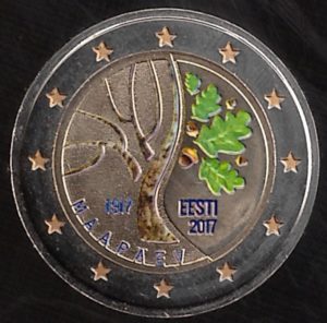 2017 Estonia € 2 Verso l'Indipendenza Colore