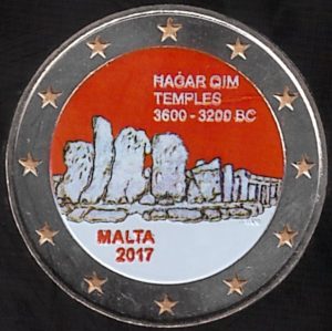 2017 Malta € 2 Templi di Hagar Qim Colore