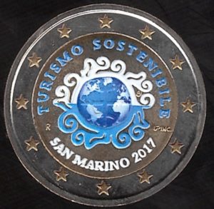 2017 San Marino € 2 Turismo Aggiornamento Colore
