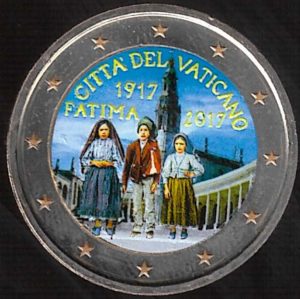2017 Vaticano € 2 Apparizioni di Fatima Colore