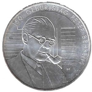 2018 Germania € 20 Argento 150° Compleanno Peter Behrens